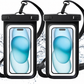 Universal Waterproof Phone Pouch 2-Pack | IPX8 Floating Dry Bag with Touch Screen Access