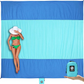 Oversized Sand-Free Beach Blanket – Waterproof Portable Picnic Mat with Stakes, Attached Storage Pouch, Lightweight Compact Outdoor Blanket for Beach, Camping, Hiking & Travel