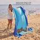 Oversized Sand-Free Beach Blanket – Waterproof Portable Picnic Mat with Stakes, Attached Storage Pouch, Lightweight Compact Outdoor Blanket for Beach, Camping, Hiking & Travel