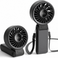 3-in-1 Portable Handheld Fan – 5000mAh Rechargeable Personal Fan with LED Display, 5 Speeds, Foldable Desk Fan & Neck Fan for Travel, Concerts, Sports and Outdoor Activities