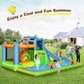 7-in-1 Inflatable Giant Water Park Bouncer with Dual Climbing Walls and 735W Blower-0