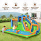 7-in-1 Inflatable Giant Water Park Bouncer with Dual Climbing Walls and 735W Blower-1