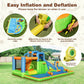 7-in-1 Inflatable Giant Water Park Bouncer with Dual Climbing Walls and 735W Blower-3