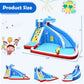 4-in-1 Inflatable Water Slide Park with Long Slide and 735W Blower-2
